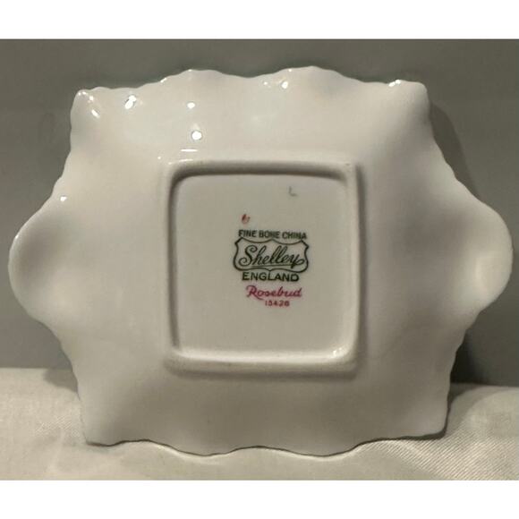 Shelley Rosebud Fine Bone China Trinket Dish Small Bowl  Dainty Shape Small Bowl - Picture 2 of 8